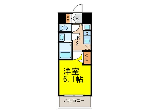 プレサンス京町堀ノースの物件間取画像